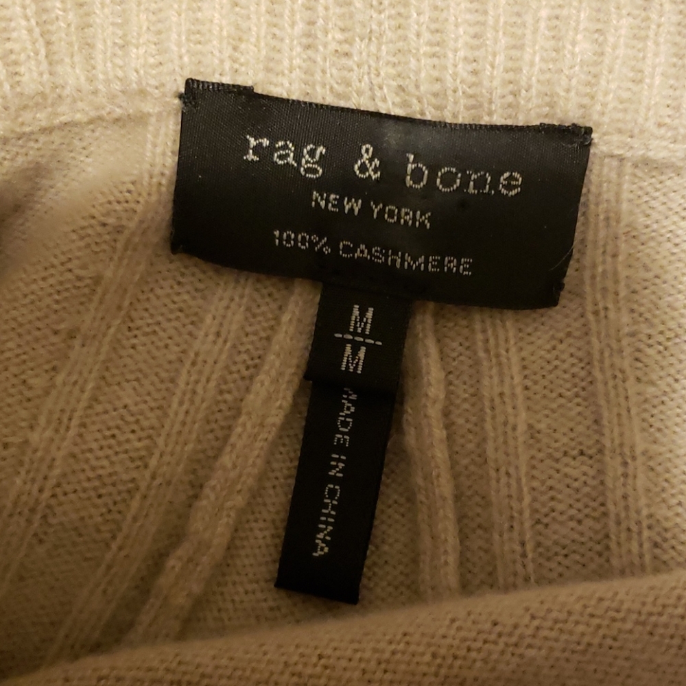 Rag and Bone tan Ace mockneck sweater sz M - Picture 7 of 7